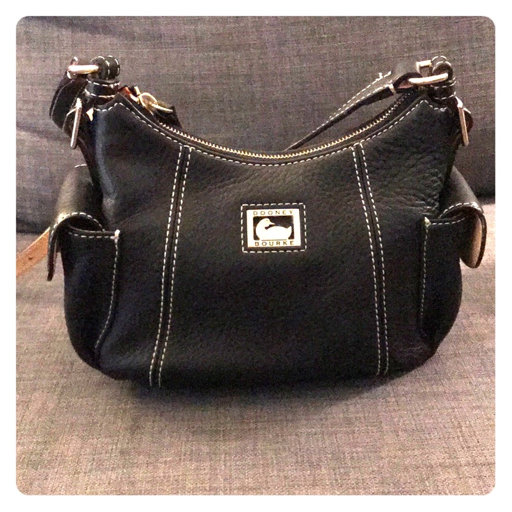 Black Leather Dooney & Bourne Crossbody Bag